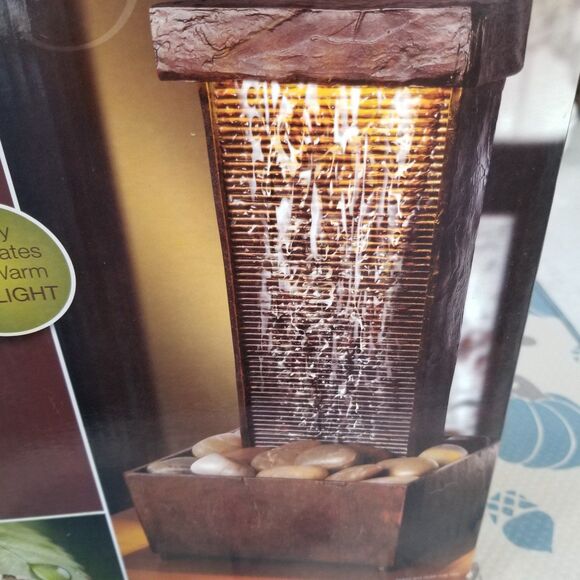 Slate tower fountain by Sarah Peyton home new open box - Picture 5 of 9